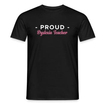 Fier cadeau de chemise d’enseignant dyslexique - T-shirt homme - noir - Devant - AI Model Male 178 light (178cm)