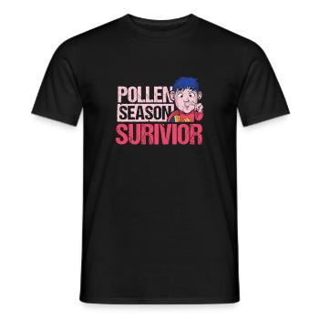Cadeau de chemise de survivant de saison du pollen - T-shirt homme - noir - Devant - AI Model Male 178 light (178cm)
