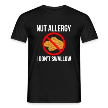 Allergie aux noix Je n’avale pas de chemise Nuss Allergie - T-shirt homme - noir - Devant - AI Model Male 178 light (178cm)