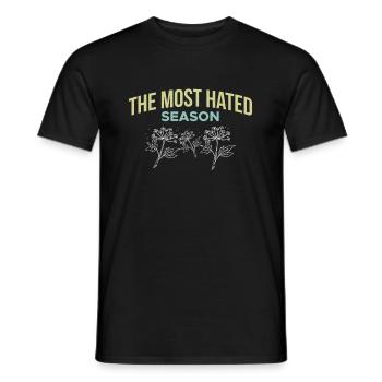 La saison la plus détestée : le pollen : le rhume des foins - T-shirt homme - noir - Devant - AI Model Male 178 light (178cm)