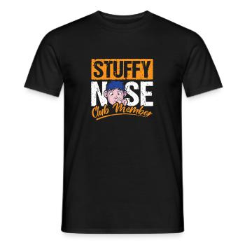Cadeau de chemise de membre du club Stuffy Nose - T-shirt homme - noir - Devant - AI Model Male 178 light (178cm)
