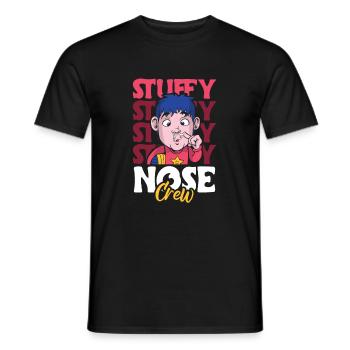 Stuffy Nose Crew Shirt Geschenk - Männer T-Shirt - Schwarz - Vorne - AI Model Male 178 light (178cm)