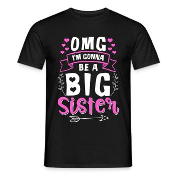 OMG I'm Gonna Be A Big Sister - Men's T-Shirt - black - Front - AI Model Male 178 light (178cm)