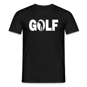 Golf activity - Golfer golfer golf course - Men's T-Shirt - black - Front - AI Model Male 178 light (178cm)