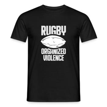 Rugby Fußball Rugby Ball Rugby Spieler - Männer T-Shirt - Schwarz - Vorne - AI Model Male 178 light (178cm)