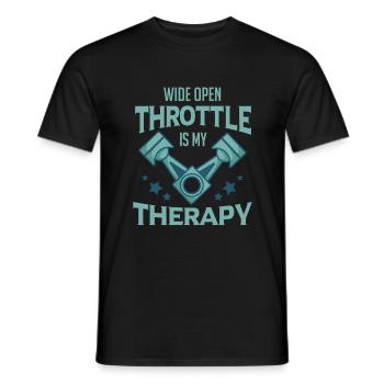 Driver Funny Automotive Fast Car Wide Open - Men's T-Shirt - black - Front - AI Model Male 178 light (178cm)