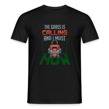 Lawn Mower Gardener Mowing Grass Gardening Gift - Men's T-Shirt - black - Front - AI Model Male 178 light (178cm)