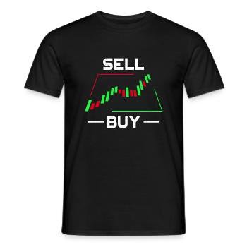 Marché boursier Trader Candlestick Chart Trading Gift - T-shirt homme - noir - Devant - AI Model Male 178 light (178cm)