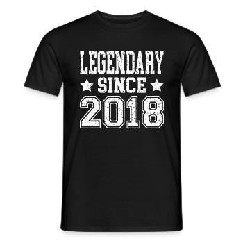 Legendary since 2018 - Men's T-Shirt - black - Front - AI Model Male 178 light (178cm)