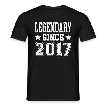 Légendaire depuis 2017 - T-shirt homme - noir - Devant - AI Model Male 178 light (178cm)