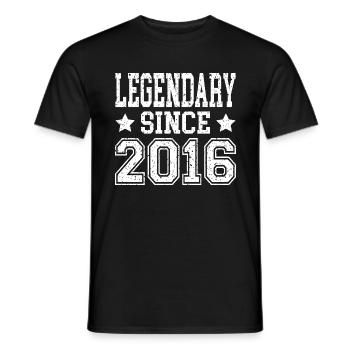 Légendaire depuis 2016 - T-shirt homme - noir - Devant - AI Model Male 178 light (178cm)