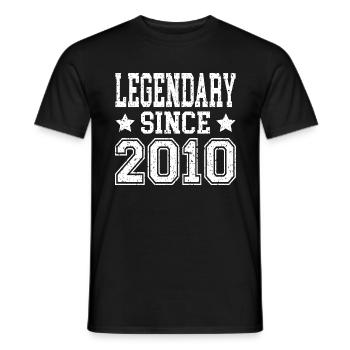 Légendaire depuis 2010 - T-shirt homme - noir - Devant - AI Model Male 178 light (178cm)