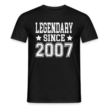 Legendary since 2007 - Men's T-Shirt - black - Front - AI Model Male 178 light (178cm)