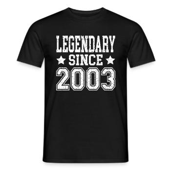 Legendary since 2003 - Men's T-Shirt - black - Front - AI Model Male 178 light (178cm)