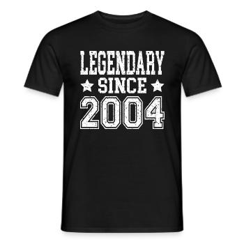 Legendary since 2004 - Men's T-Shirt - black - Front - AI Model Male 178 light (178cm)