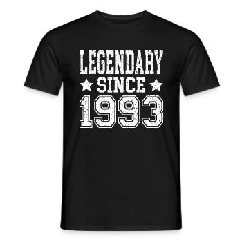 Legendary since 1993 - Men's T-Shirt - black - Front - AI Model Male 178 light (178cm)