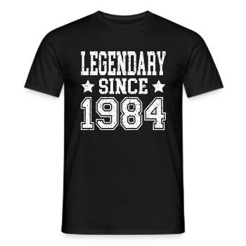 Legendary since 1984 - Männer T-Shirt - Schwarz - Vorne - AI Model Male 178 light (178cm)