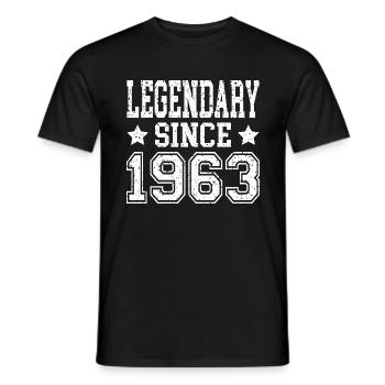 Légendaire depuis 1963 - T-shirt homme - noir - Devant - AI Model Male 178 light (178cm)