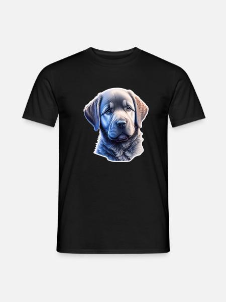 Niedlicher Labrador Retriever Welpe - Männer T-Shirt - Schwarz