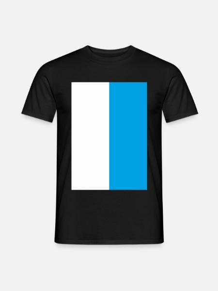 white blue Bavaria flag gift idea - Men's T-Shirt - black