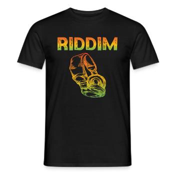 Riddim Reggae Musik Geschenk Fan - Männer T-Shirt - Schwarz - Vorne - AI Model Male 178 light (178cm)
