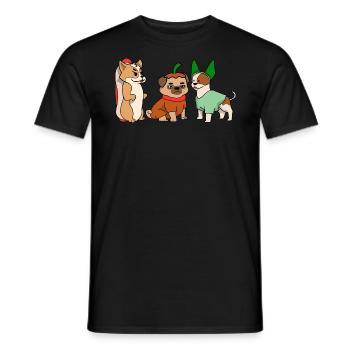 T-shirt de chien de carlin de chat de carlin de Halloween T-shirt - T-shirt homme - noir - Devant - AI Model Male 178 light (178cm)