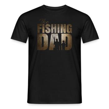 Pêcher Papa - Pêche avec le fils - T-shirt homme - noir - Devant - AI Model Male 178 light (178cm)