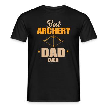 Best Archery Daddy - Men's T-Shirt - black - Front - AI Model Male 178 light (178cm)