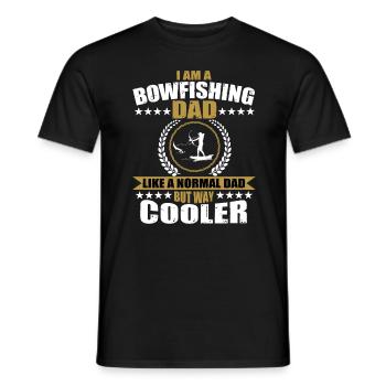 Bogenfischender Papa - Männer T-Shirt - Schwarz - Vorne - AI Model Male 178 light (178cm)