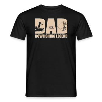 Bogenfischer Papa - Männer T-Shirt - Schwarz - Vorne - AI Model Male 178 light (178cm)