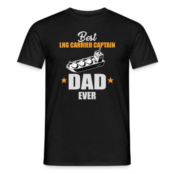 LNG tanker Captain Papa - Men's T-Shirt - black - Front - AI Model Male 178 light (178cm)