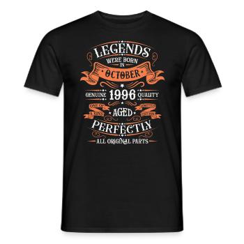 Les Légendes Sont Nées En Octobre 1996 Cadeau - T-shirt homme - noir - Devant - AI Model Male 178 light (178cm)