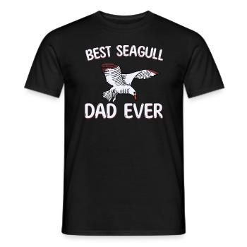 Meilleur père mouette de tous les temps - T-shirt homme - noir - Devant - AI Model Male 178 light (178cm)