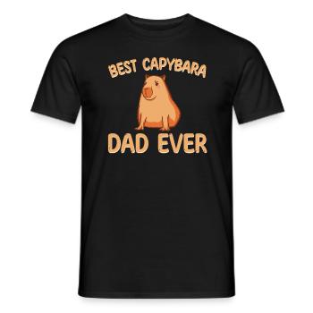 Meilleur père Capybara de tous les temps - T-shirt homme - noir - Devant - AI Model Male 178 light (178cm)