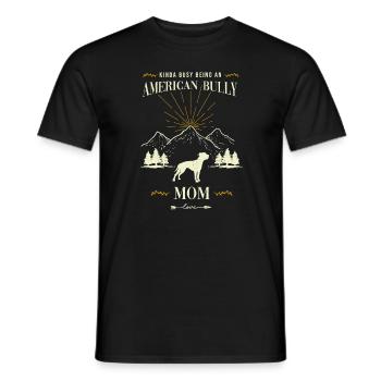 Bouledogue américain Amerikanische Bulldogge - T-shirt homme - noir - Devant - AI Model Male 178 light (178cm)