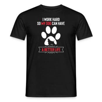 Cocker Spaniel américain - T-shirt homme - noir - Devant - AI Model Male 178 light (178cm)