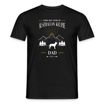 Papa Kelpie australien - T-shirt homme - noir - Devant - AI Model Male 178 light (178cm)