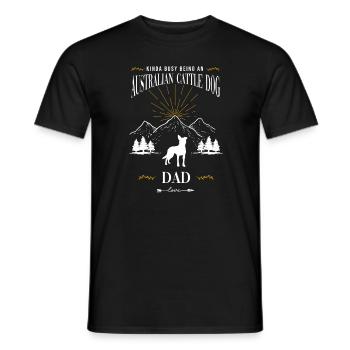 Papa bouvier australien - T-shirt homme - noir - Devant - AI Model Male 178 light (178cm)