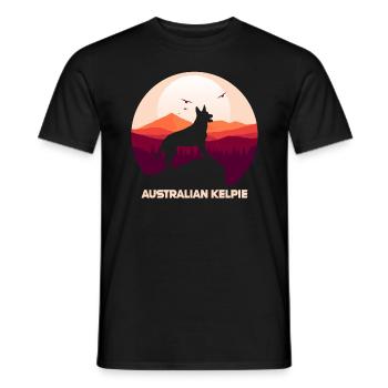 Kelpie australien - T-shirt homme - noir - Devant - AI Model Male 178 light (178cm)