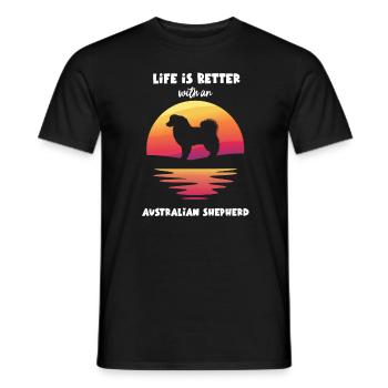 Cadeau de berger australien - T-shirt homme - noir - Devant - AI Model Male 178 light (178cm)