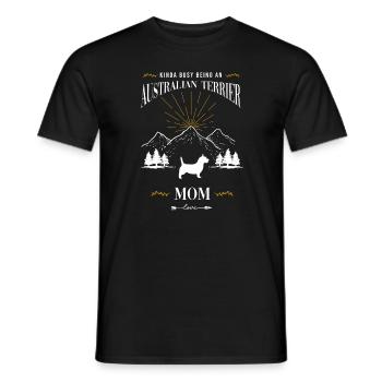 Australian Terrier - Männer T-Shirt - Schwarz - Vorne - AI Model Male 178 light (178cm)