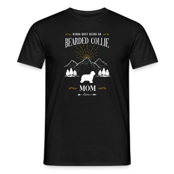 Bearded Collie - Men's T-Shirt - black - Front - AI Model Male 178 light (178cm)