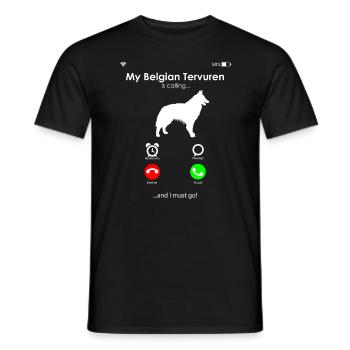 Belgian Tervuren - Männer T-Shirt - Schwarz - Vorne - AI Model Male 178 light (178cm)