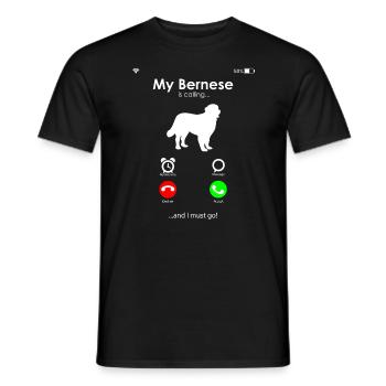 Berner Sennenhund - Männer T-Shirt - Schwarz - Vorne - AI Model Male 178 light (178cm)