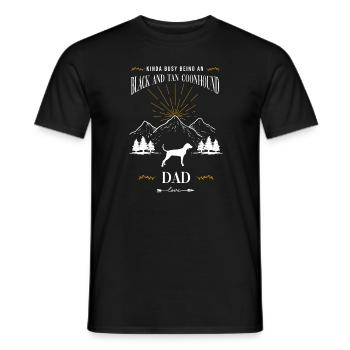 Black and Tan Coonhound - Men's T-Shirt - black - Front - AI Model Male 178 light (178cm)