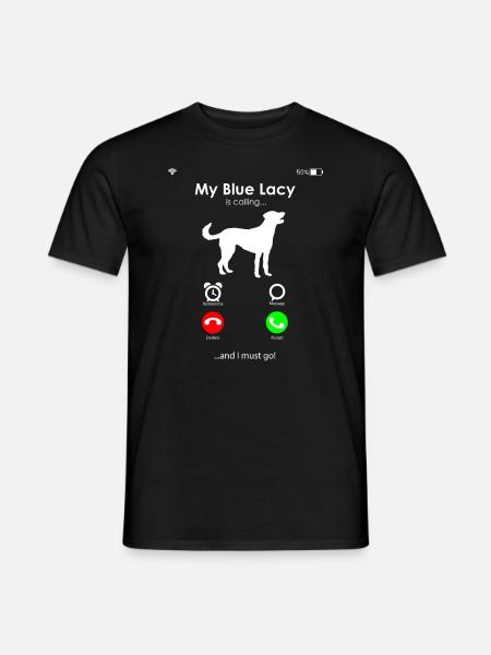 Blue Lacy - Männer T-Shirt - Schwarz