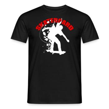 Skateboard Skate Skater - T-shirt homme - noir - Devant - AI Model Male 178 light (178cm)