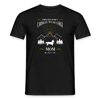 Cardigan Welsh Corgi - T-shirt homme - noir - Devant - AI Model Male 178 light (178cm)