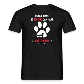Cardigan Welsh Corgi - T-shirt homme - noir - Devant - AI Model Male 178 light (178cm)