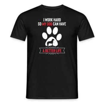 Curly Coated Retriever - Männer T-Shirt - Schwarz - Vorne - AI Model Male 178 light (178cm)